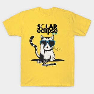 Purrfect alignement - Solar Eclipse 2024 T-Shirt